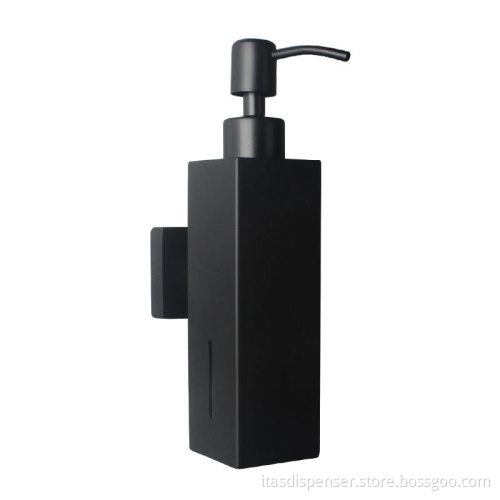 Stainless Steel Square Bottle Manual Soap Dispenser, 260 ml Bathroom Counter Top